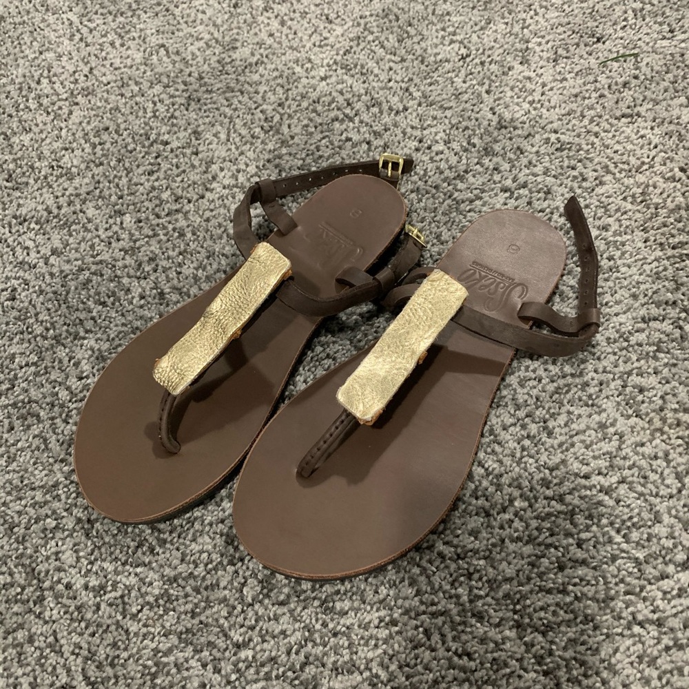 Sseko Designs t-strap sandals